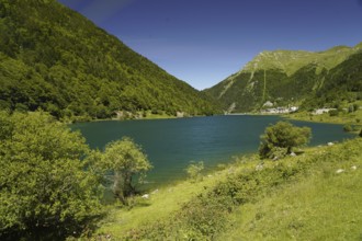 The lake Lac de Fabrèges near Laruns, Pyrénées-Atlantiques, France