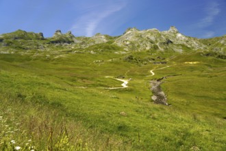 Mountain landscape of the Pyrenees near Laruns, Pyrénées-Atlantiques, France
