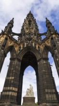 Scotland, Edinburgh, 1 June, 2025: Scott Monument in Edinburgh historic city ceter old town
