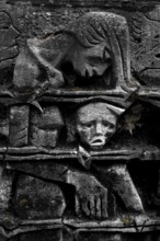 Bittermark memorial, memorial site, detail of the relief, artist Karel Niestrath, Dortmund, Ruhr