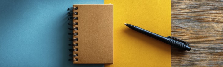 Minimalistic flat lay of office workflow productivity tools that improve efficiency and saving time