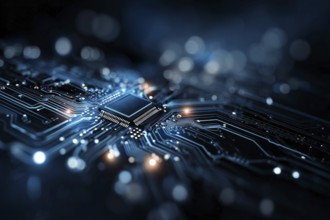 Concept of human and AI Artificial intelligence cooperation and coexisting while increasing