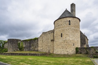 Castle ruin of Chateau de Saint-Sauveur-le-Vicomte, Manche, Normandy, France