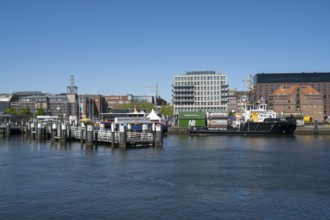 Central station, station bridge, jetty, harbour, Kiel, Kiel Fjord, Baltic Sea, Schleswig-Holstein,