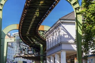 A suspension railway at the Vohwinkel terminus, Wuppertal, Germany