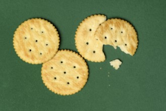 Cracker, cracker on green background