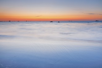 Dusk at the Plage de Penfoul near Landunvez in Brittany, France