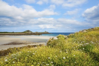 Le rocher du coq at the Plage de Penfoul in Brittany, France
