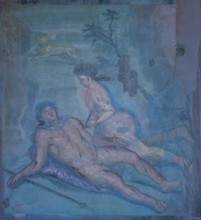 Mural of Loreius Tibeurtinus, Pyramus and Thisbe, Pompeii, Italy