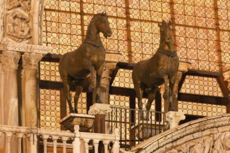 Loggia dei Cavalli, Roman Catholic Basilica of St Mark on St Mark's Square, Venice, Veneto, Italy