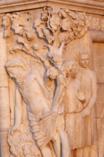 Drunken Noah with his two sons Ham and Shem, Doge's Palace, Venice, Veneto, Italy