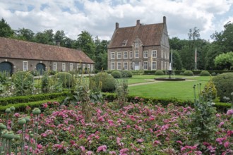 Moated castle Haus Welbergen, Ochtrup, Welbergen, Münsterland, North Rhine-Westphalia, Germany