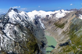 Großglockner, Pasterze, glacier, glacier melt, climate, climate change, aerial photo, Austria