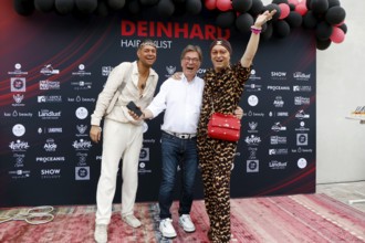 Marcell Damaschke, Arno Funke and Julian F. M. Stöckel at the VIP opening of the new Deinhard Salon