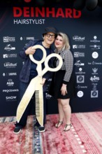 Rolf Scheider and Janine Becker at the VIP opening of the new Deinhard Salon Am Mühlanger 3,