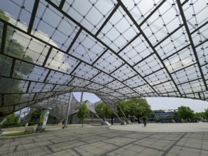 Roof construction, Olympic Park, Munich, Bavaria, Germany