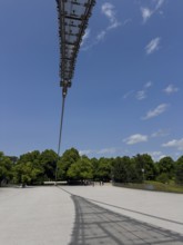 Roof construction, Olympic Park, Munich, Bavaria, Germany