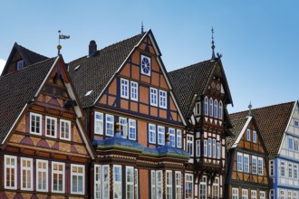 Half-timbered houses in the old town centre, Celle, Lower Saxony, Germany