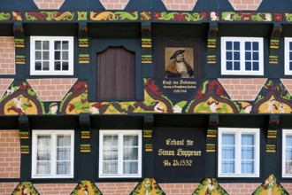 Hoppenerhaus, the most magnificent half-timbered house in the historic centre of Celle with a