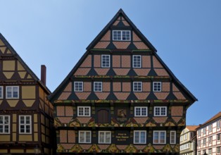 Hoppenerhaus, the most magnificent half-timbered house in the historic centre of Celle with a