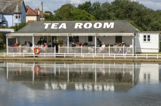 Boating Lake Tea Room building and Southwold, Suffolk, England, UK