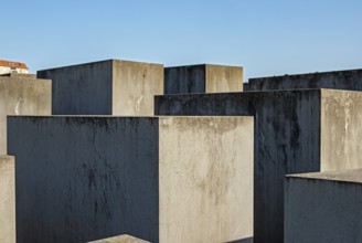 Close-up of concrete slabs at Holocaust Memorial, Memorial to the Murdered Jews of Europe, Berlin,