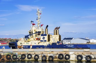 The tug SVITZER GAIA is moored in the harbour of Lysekil, Bohuslän, Västra Götalands län, Sweden,