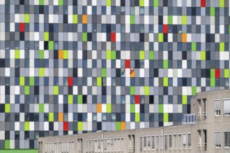 The Casa Confetti student residence, with colourful façade, in the Science Park, Utrecht