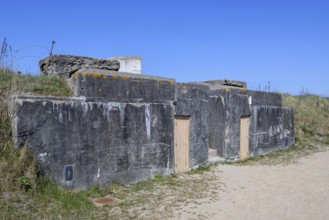 German WWI gun ammunition depot bunker at Battery Aachen, Raversyde Atlantikwall, Atlantic Wall
