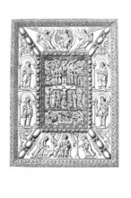 Book cover of a Bible in the treasury of the collegiate church of Essen, North Rhine-Westphalia,