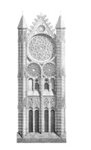 Gable of St Katharinen, three-aisled late Gothic hall church, Brandenburg an der Havel, Germany,