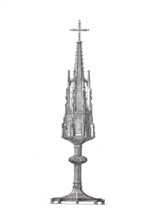 Religious cult objects, Gothic ciborium from Ober-Millingen near Rees on the Lower Rhine, Germany,