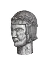 Religious cult objects, Kissing tablet, Kissing head from Basel, Reliquary container which was