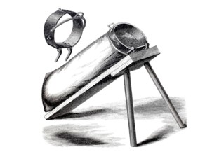 Agriculture, Sack holder, for filling grain sacks, Historical, digitally enhanced reproduction of a