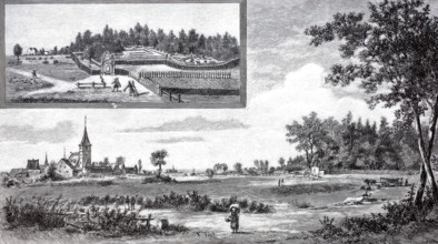 Kraftshof, Gründlach, Neuhof and Irrhain in the Nuremberg region, Bavaria, Germany, Historical,