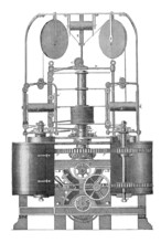 Brooman's machine for the manufacture of ropes, cables and knitting, historical, digitally enhanced
