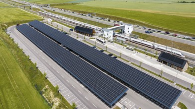 Largest charging park in the world at Merklingen Swabian Alb railway station with ICE. There are