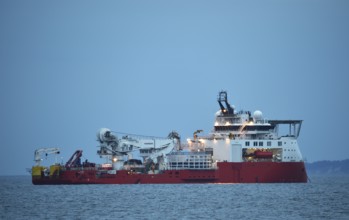 Sea cable vessel Ariadne ariadne, cable vessel, specialised vessel in the Baltic Sea, Rügen,