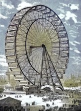 The giant aerial carousel at the 1893 Chicago World's Columbian Exposition also featured the