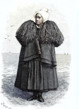 French folklore, Mourning for a fisherwoman from the Sables-d'Olonne area, Illustration, published