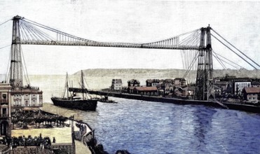 The Vizcaya Bridge, Puente de Portugalete, known in Spain mainly as the Puente Colgante, or