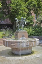 Three-river fountain by Emil Salm 1935 as a symbol of the three-river city, three, rivers, city,