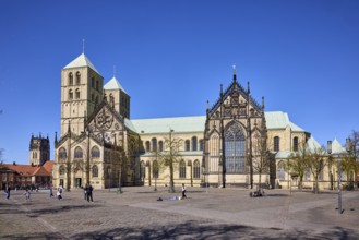 St Paul's Cathedral, Old Town, cathedral, Romanesque and Gothic architectural style, pedestrians as