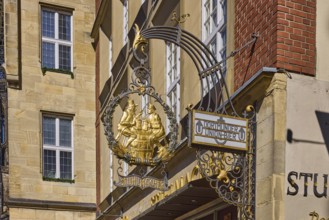 Stuhlmacher Inn, nose sign, gastronomy, old town, Prinzipalmarkt, Münster, Münsterland, independent