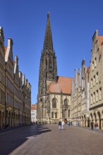 St. Lamberti, Lamberti Church, church tower, Gothic architectural style, installation, ladder to