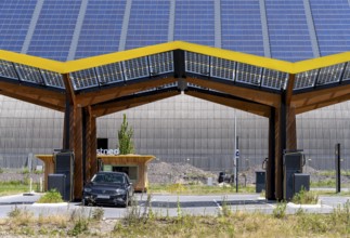Electric charging station on the site of the former Lohberg colliery in Dinslaken, operated by
