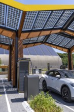 Electric charging station on the site of the former Lohberg colliery in Dinslaken, operated by