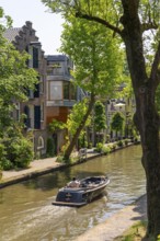 Residential buildings, living on the Oudegracht, in the southern historic centre of Utrecht,