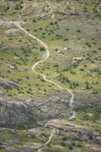 Hiking trail next to Pasterze Hochalpengletscher, Hochalpenstraße, Pinzgau, Salzburg, Austria