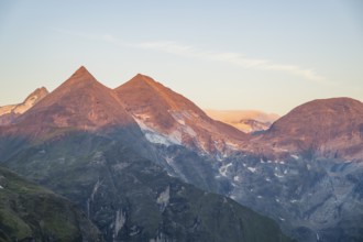 Sunrise in the Mountains at Hochalpenstraße, view from Fuscher Törl, Pinzgau, Salzburg, Austria